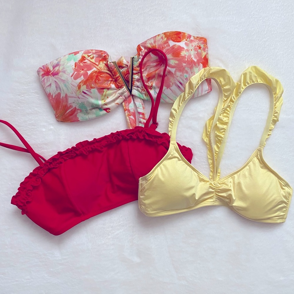Lot of three women’s swim bikini tops